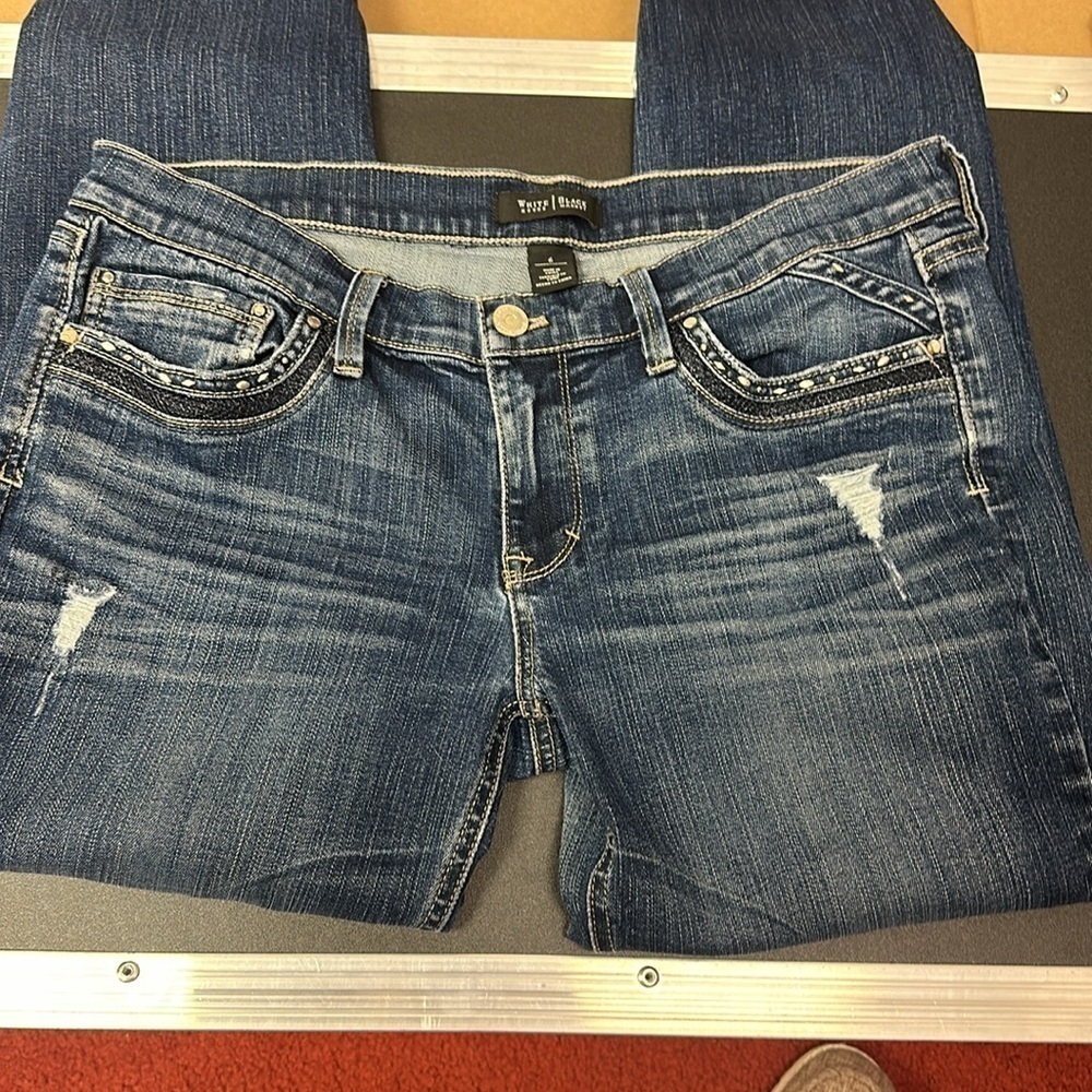 White House Black Market Blue Skinny Jeans - Picture 4 of 10